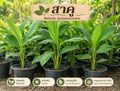 🌿 ต้นสาคูทรงสวย พร้อมปลูก – อลังการ การ์เด้น 🌿