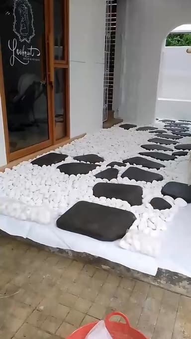 หินขาวสโนว์สำหรับตกแต่งสวน