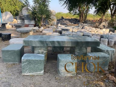 โต๊ะหินธรรมชาติหยกมังกร